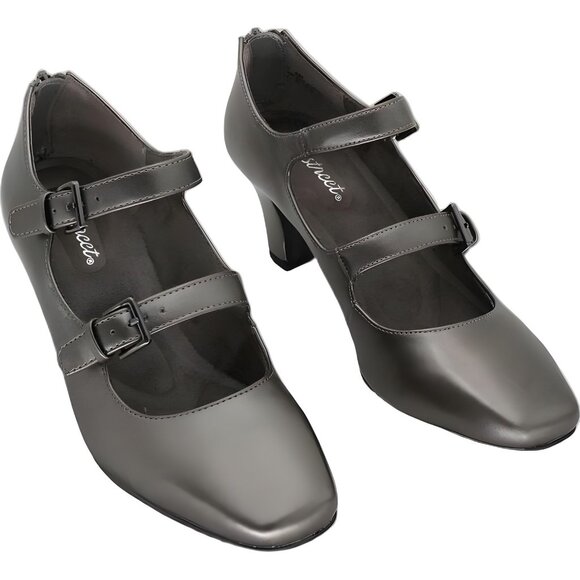 Stylish Willis Pewter Mary Jane Heels for Women Size 8M - Picture 1 of 6